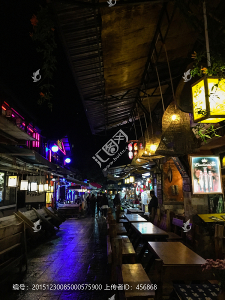 云南麗江古城,夜景