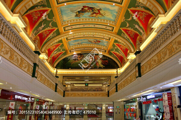 歐式建筑,大廳,吊頂,羅馬柱