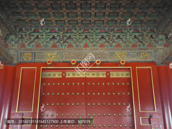 北京故宮太和門廳檐建筑