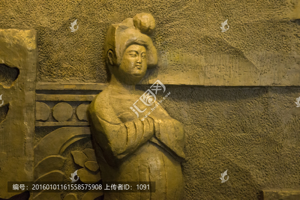 古代仕女浮雕