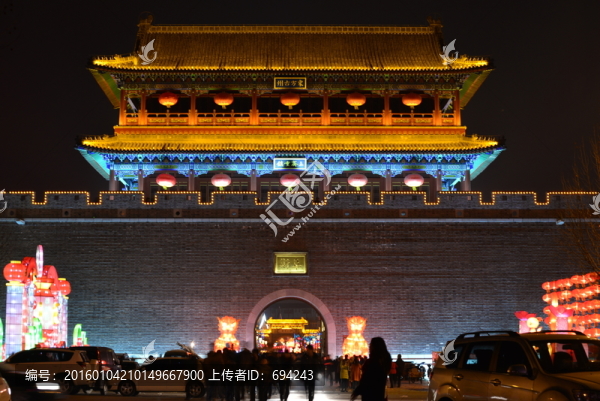 古城,古城夜景,古建筑,燈火