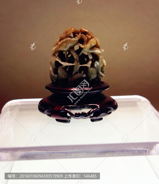 元代,荷花鷺鷥玉爐頂