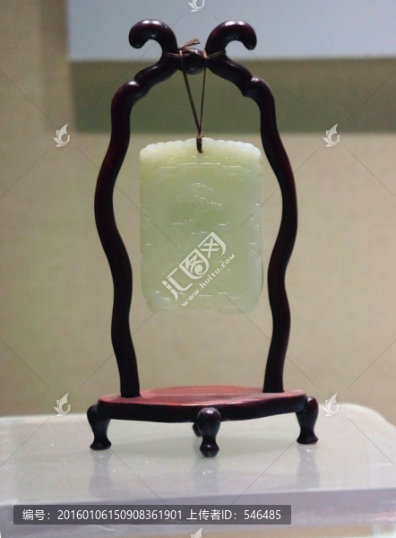 清代,活心玉牌