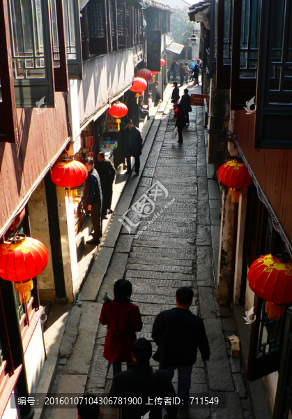 周莊古鎮(zhèn)石板老街