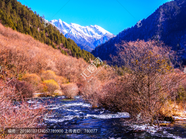冬季九寨溝,層次分明
