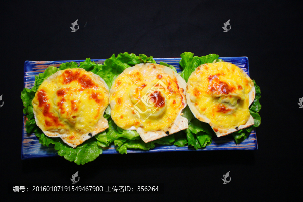 芝士蛋黃醬焗扇貝