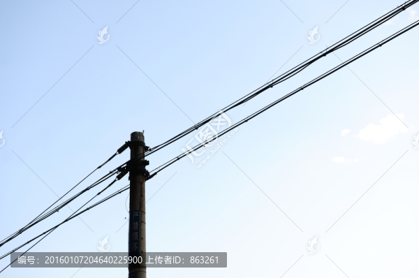 電話線,電桿