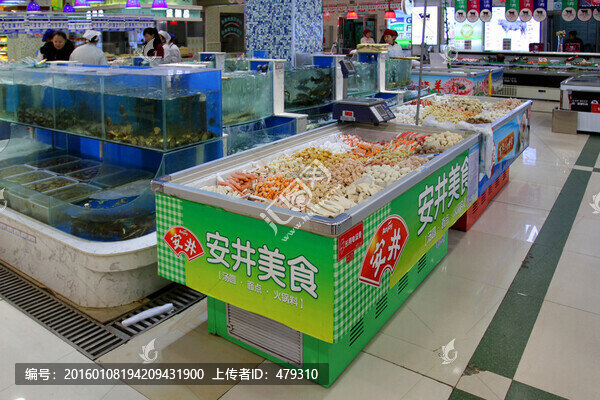 超市,超市內(nèi)景,凍貨,食品