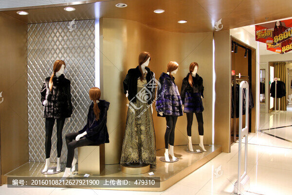 服裝賣場(chǎng),皮草,裘皮,賣場(chǎng)裝飾