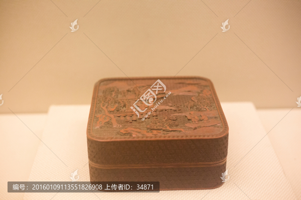 清代雕漆方盒