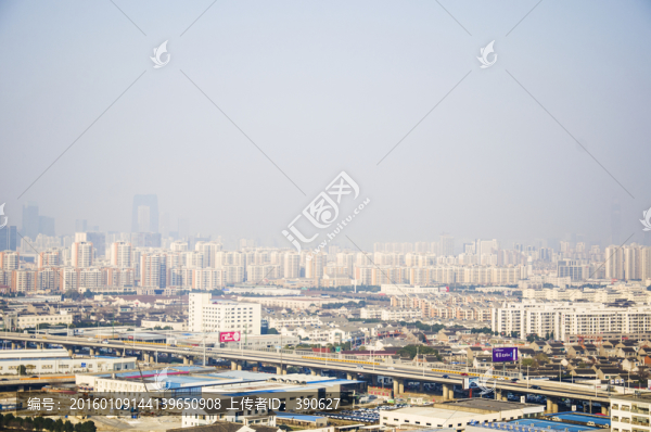 城市霧霾,城市俯瞰