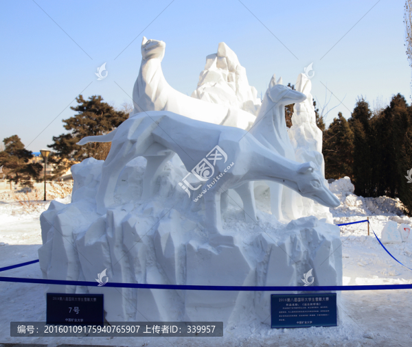 2016國際大學(xué)生雪雕大賽