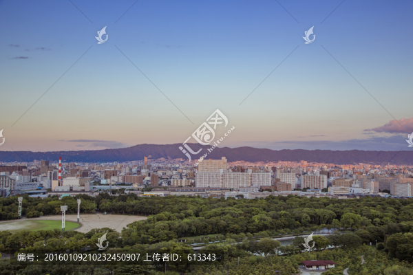 繁華的園林都市建筑群