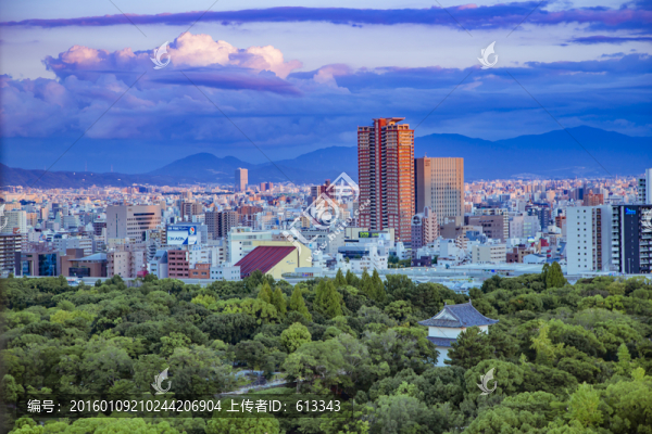 繁華的園林都市建筑群