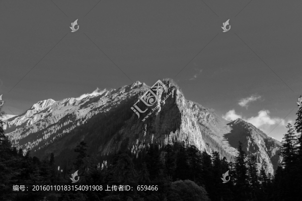 黑白,高山
