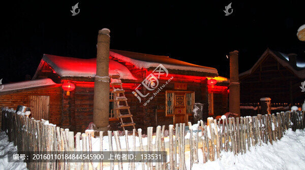 雪鄉(xiāng)夜色