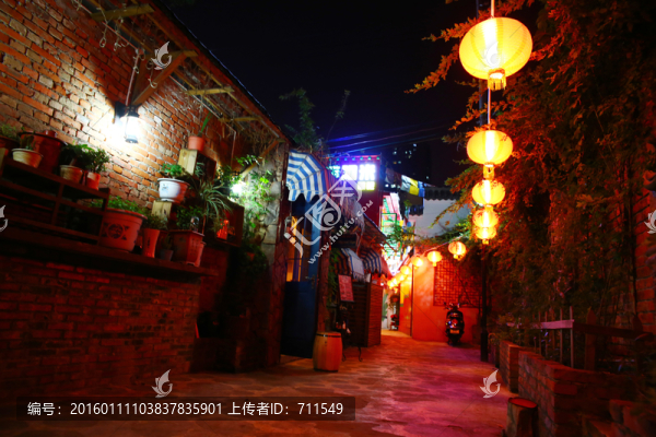 燈光小巷,溫馨小巷