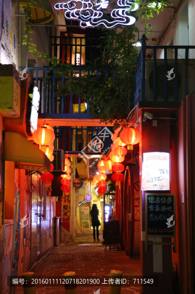合肥中隱于市文化街夜景