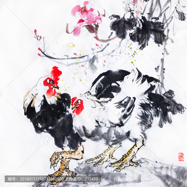 國畫,大吉雞