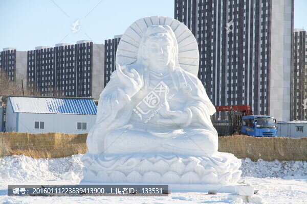 雪雕,滴水觀音