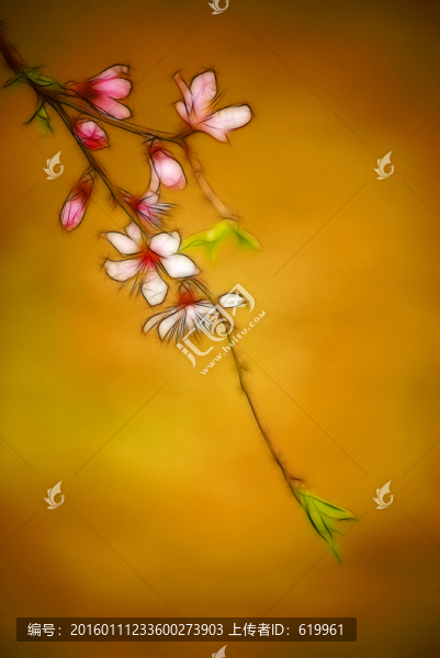 花枝,裝飾畫,不分層