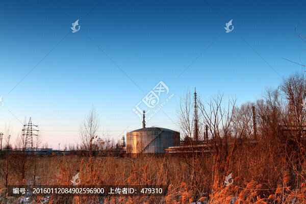 化工廠區(qū),化工廠,油罐,儲油罐