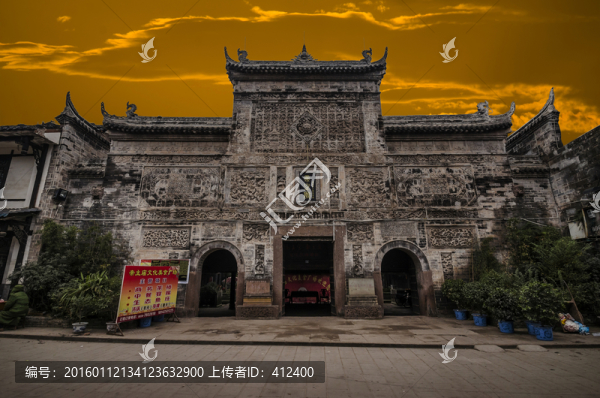 廟門牌樓