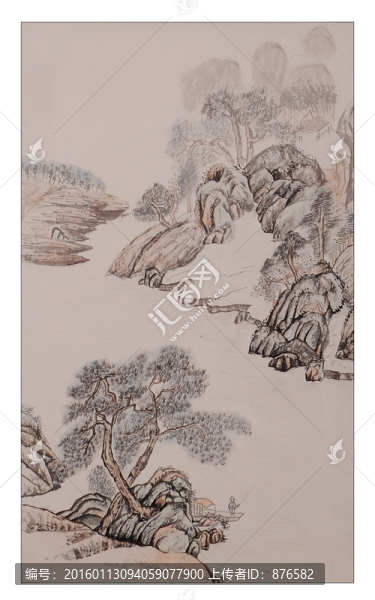 山水畫,垂釣圖