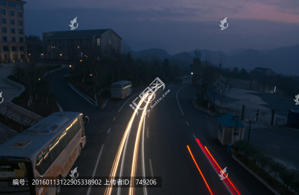 車道流動(dòng),延時(shí)攝影