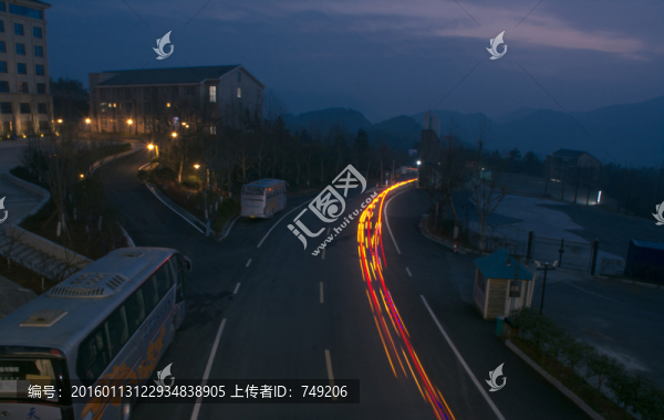 車道流動(dòng),延時(shí)攝影