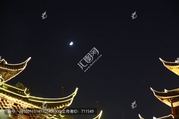 月夜,燈光夜景