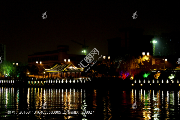 沿河夜景,蘇州夜景,夜景,沿河