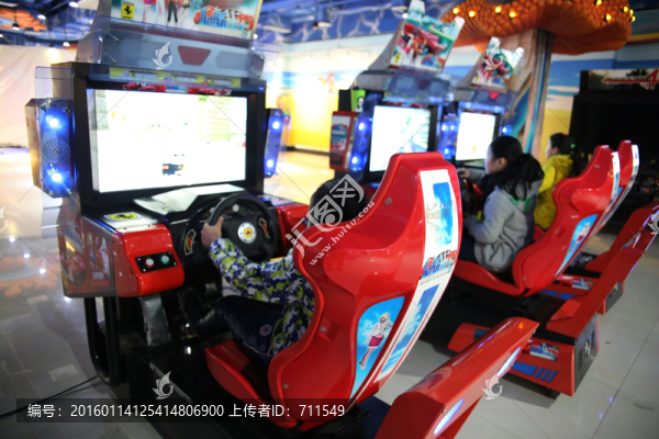 兒童玩游戲,賽車