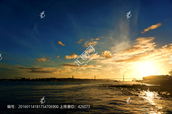 海邊日落黃昏