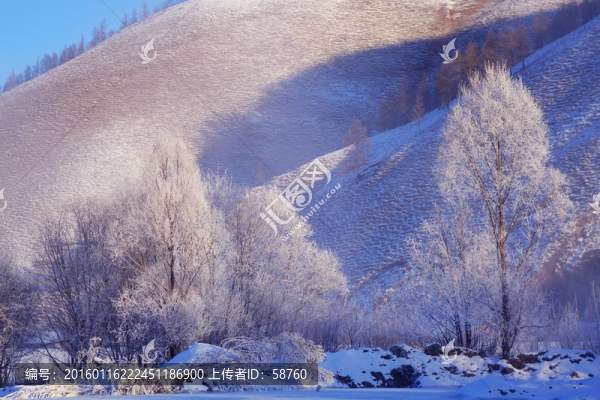 雪原山林霧凇