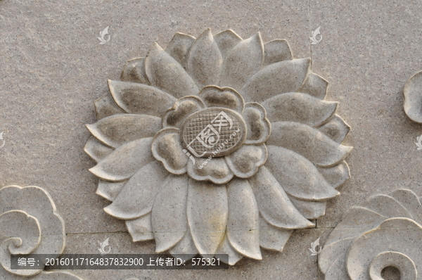 蓮花石雕紋理