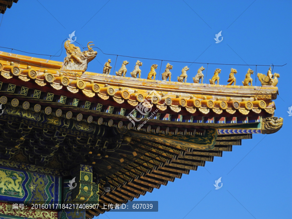 北京故宮太和殿檐脊獸