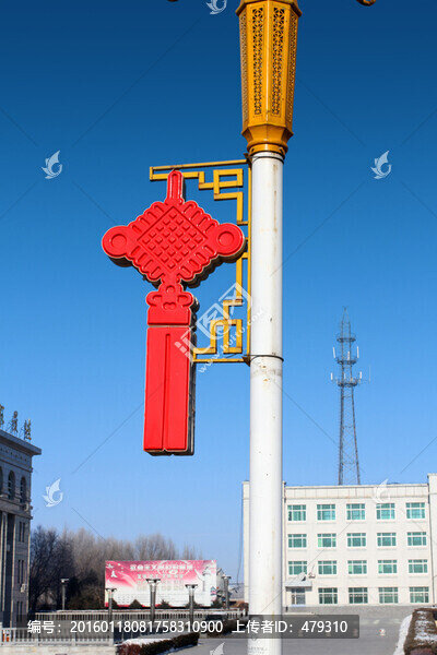 路燈亮化,路燈桿,中國結(jié),亮化