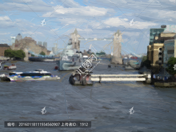 海灣,油畫