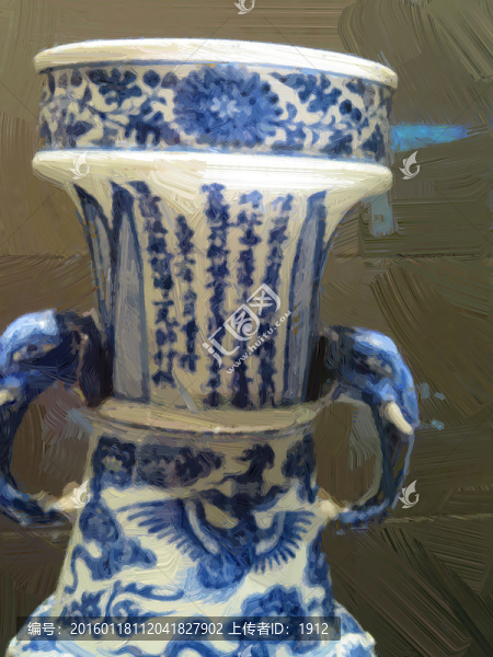 油畫,花瓶