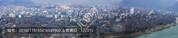 古城,閬中全景圖