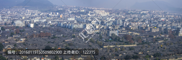 古城,閬中全景圖