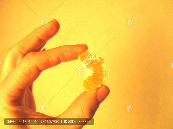 一瓣橘子,手持橘子瓣