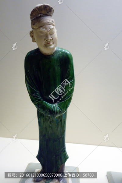 綠釉陶男俑
