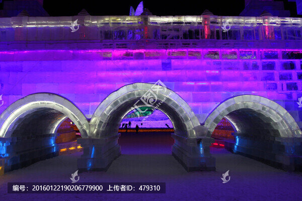 冰雕,冰雪,建筑,冰燈,夜景