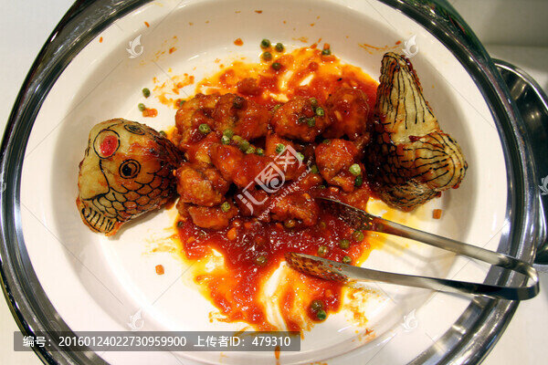 自助餐,飯店菜品,糖醋鯉魚