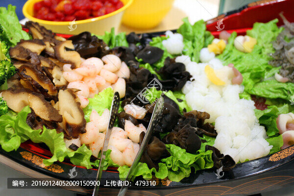 自助餐,飯店菜品,青菜,海鮮