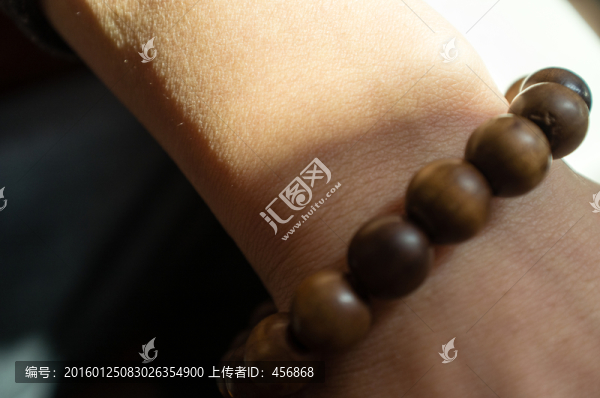 念珠手串特寫