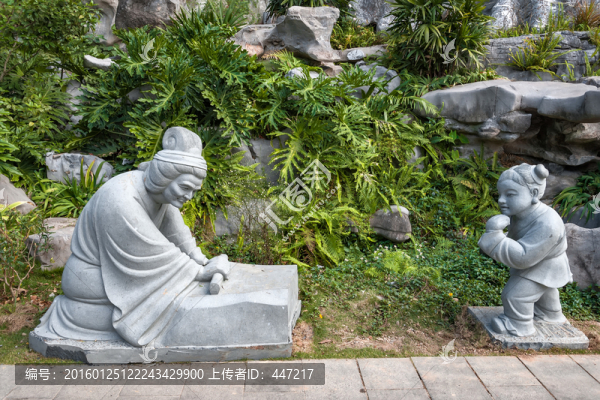 鐵杵磨成針雕塑