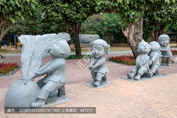 拔蘿卜雕塑